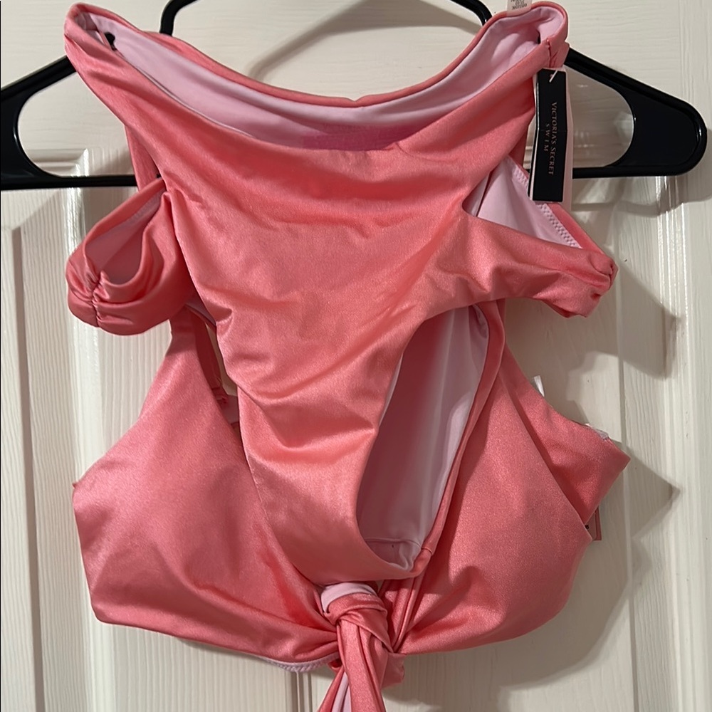 Victoria's Secret Pink Cut Out Tie Front Bodysuit